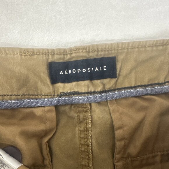 Aeropostale men's next level flex slim tan chino shorts size 27 - Picture 4 of 13